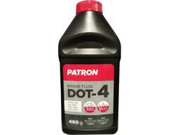 Жидкость тормозная 490гр (424мл) - DOT-4 для авто c ABS, FMVSS 116, ISO 4925 class 4, JIS K2233, SAE J1703, SAE J1704 PATRON PBF450