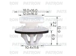 Клипса пластмассовая Крепление молдингов дверей/крыла Great Wall PATRON P37-3813