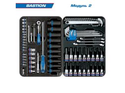 Набор инструментов "BASTION" в серой тележке, 204 предмета, KING TONY 9G38-100MRG