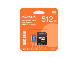 Флеш карта microSDXC 512GB A-Data AUSDX512GUICL10A1-RA1