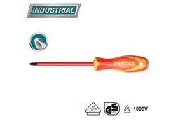 Отвертка крестовая PH1 80 мм диэлектрическая TOTAL THTISPH180