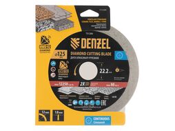 Диск алмазный отрезной ф125 х 22,2 мм, Сплошной, мокрое резание, HWD92 Denzel 731200