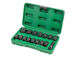 Набор головок 16пр.1/2" ( 6гр) (8, 10, 11, 12, 13, 14, 15, 16, 17, 18, 19, 21, 22, 24, 27) + удлинитель 75мм) в кейсе Forsland Forsland-4179-5MPB