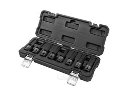 Набор головок-бит 6-гранных ударных 8пр.,1/2"(H5, H6, H8, H10, H12, H14, H17, H19), в пласт.кейсе JCB JCB-4087MPB