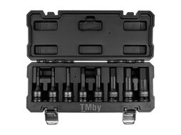 Набор головок-бит 6-гранных ударных 8пр.,1/2"(H5, H6, H8, H10, H12, H14, H17, H19), в пласт.кейсе JCB JCB-4087MPB