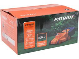 Газонокосилка электрическая PATRIOT PT 1130E, 1200 Вт, 32см, высота 3 позиц, пластик. травосбоник 30л PATRIOT 512309231