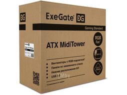 Корпус ExeGate EVO-8243 (EX292859RUS) ATX, Без БП, Black
