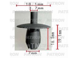 Клипса пластмассовая Audi, Mercedes, Seat, Skoda, Volkswagen применяемость: бампер, защита PATRON P37-0200A