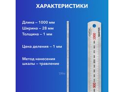 Линейка измерительная 1000мм STARTUL "MASTER"(ST3500-100) (быт.)