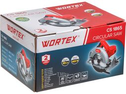 Циркулярная пила WORTEX CS 1865 в кор. (1400 Вт, 185х20 мм 24Т, пропил до 65 мм, алюминиевая подошва)