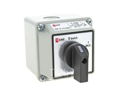 Переключатель кулачковый ПК-3-13 63А 3P "ВКЛ-ВЫКЛ" IP54 EKF PROxima pk-3-13-63