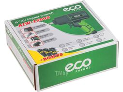 Пневмогайковерт 1/2" ECO AIW-1500S (1300/1700 Нм (закр./откр.); 3 ступени крут.мом.; twin hammer; 7000 об/мин; композитный корпус)