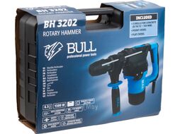 Перфоратор BH 3202 в чем. 1500 Вт, 6,5 Дж, 32 мм, 2 реж. + 2 зуб., 3 сверла, SDS-plus (4,5 кг) BULL 1325783