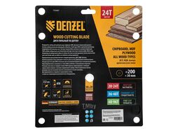 Пильный диск по дереву ф200 х 30 мм, 24 зубьев Denzel 733447