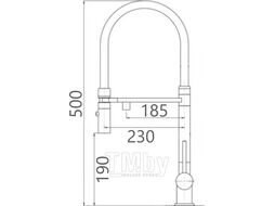 Смеситель кухни GROSS AQUA Neosteel подключение к фильтру воды 3188611SSMGB