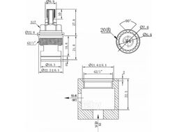 Кран-букса керамическая, тип I, AV Engineering AVSSS-103