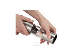 Мельница для специй механическая 2 в1 "Twin" нерж. cталь/оргстекло/керамика, серебристый/прозрачный