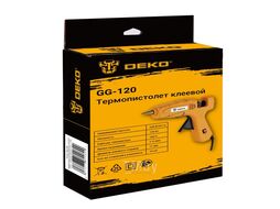 Термопистолет клеевой GG-120 SET2, 120 Вт, c набором стержней (10 шт, 11 мм) Deko 084-1092