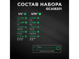 Набор головок и ключей 82пр. 1/4",1/2" TOPTUL (GCAI8201)