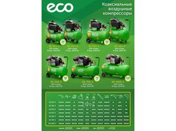Компрессор ECO AE-251-4 (260 л/мин, 8 атм, поршневой, масляный, ресив. 24 л, 220 В, 1.80 кВт)