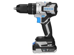 Дрель-шуруповерт аккумуляторная ударная бесщеточная ZKCD20V PRO Impact в кейсе, 20В, 135 Нм, 2x3.0Ач Deko 084-1034