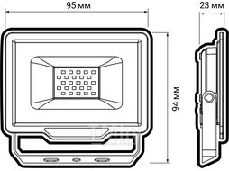 Прожектор светодиодный PFL-C3 10w 6500K IP65 Jazzway