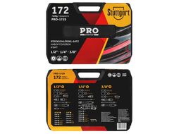 Набор головок и бит 172пр. 1/4",3/8",1/2" PRO STARTUL STUTTGART (PRO-172S) (6 граней)