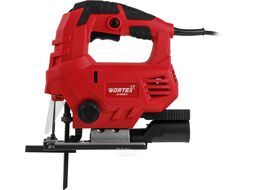 Лобзик электрический WORTEX LX JS 8008 E в кор. 800 Вт, 500-3350 ход/мин, пропил до 80 мм (маятник.ход, сдув опилок, рег.об., бзп патрон, алюминиевая