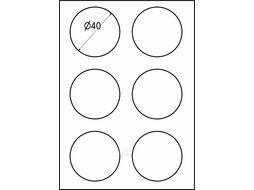 Заглушка самоприлипающая d40 белый барашек (40322) FOLMAG (лист-6шт.)