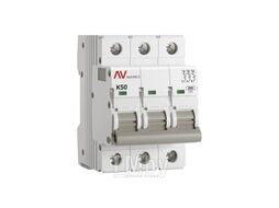 Выключатель автоматический AV-10 3P 50A (K) 10kA EKF AVERES mcb10-3-50K-av