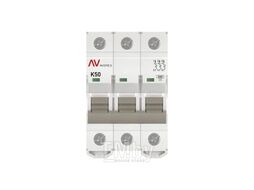 Выключатель автоматический AV-10 3P 50A (K) 10kA EKF AVERES mcb10-3-50K-av