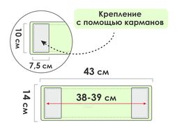Сменная насадка для швабры из шенилла на липучках, зеленая, PERFECTO LINEA