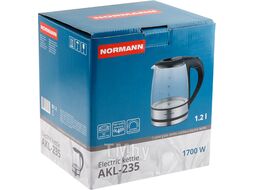 Чайник электрический AKL-235 NORMANN (1700 Вт, 1,2 л, стекло)