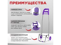 Сумка-тележка хозяйственная на колесах 30 кг, PERFECTO LINEA