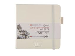 Скетчбук "Ладога" 12*12 см, 140 г/м2, 80 л., белый Невская Палитра 252452513