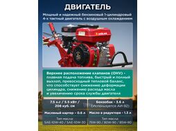 Культиватор бензиновый SL-85BL колёса 4.00-8 (7,5 л.с., шир. 95 см, без ВОМ, передач 4+2, пониженная передача, колеса 4.00-8) ASILAK AS2315-1