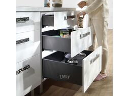 Система ящиков Slimbox AKS L-350 H=175 графит SOFT CLOSE ДСП16мм