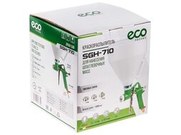 Краскораспылитель ECO SGH-710 (HP, сопло ф 4, 6, 8 мм, верх. бак 5000 мл) (для нанесения штукатурки и шпатлевки)