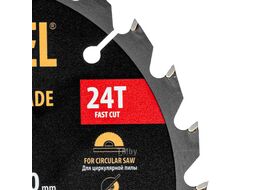 Пильный диск по дереву ф165 х 20 мм, 24 зубьев, тонкий Denzel 733267