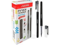 Ручка гелевая, d=0,38 мм, "Sottile", черный корп., грип-зона, сменный стержень, черная deVente 5051516