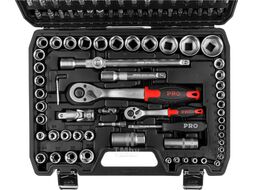 Набор головок и бит 108пр. 1/4",1/2" PRO STARTUL STUTTGART (PRO-108S) (6 граней)
