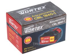 Аккумулятор WORTEX CBL 1840-1 18.0 В, 4.0 А*ч, Li-Ion ALL1 (18.0 В, 4.0 А*ч, индикатор заряда)