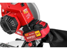 Аккум. торцовочная пила WORTEX СMS 2118 L в кор. (18 В, 210 мм, глуб. до 60 мм, шир. до 115 мм, лазер)