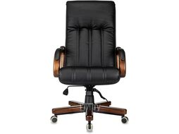 Кресло для руководителя Бюрократ T-9932WALNUT экокожа, черный, крестов. металл/дерево