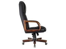 Кресло для руководителя Бюрократ T-9932WALNUT экокожа, черный, крестов. металл/дерево