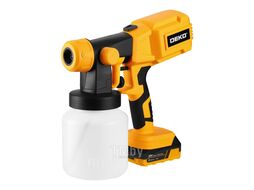 Краскопульт аккумуляторный SGDK20, 20В, 800 мл, 1x2.0Ач Deko 086-1019