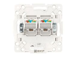 Механизм розетки Стокгольм RJ-45 2-местной белый EKF EYK02-035-10