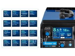 Полуавтомат сварочный ALUMIG-230DP SYNERGY (230В, MIG / SPOT / FLUX / MMA / TIG / PULSE / DP, синергетич.программы, евроразъем, горелка 3 м) SOLARIS SL1539-2