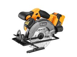 Циркулярная пила аккумуляторная DKCS20V, 20В, 165мм, 1x4.0Ач Deko 084-1039