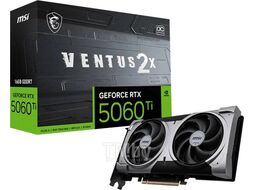 Видеокарта GeForce RTX 5060Ti, 16Gb GDDR7 128bit, MSI RTX 5060 Ti 16G VENTUS 2X OC PLUS, RTL